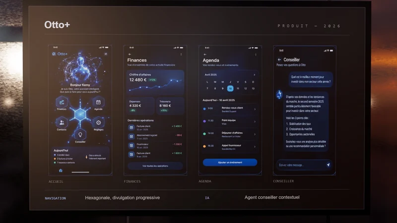 L'écran de l'atelier montrant l'application OTTO+.
